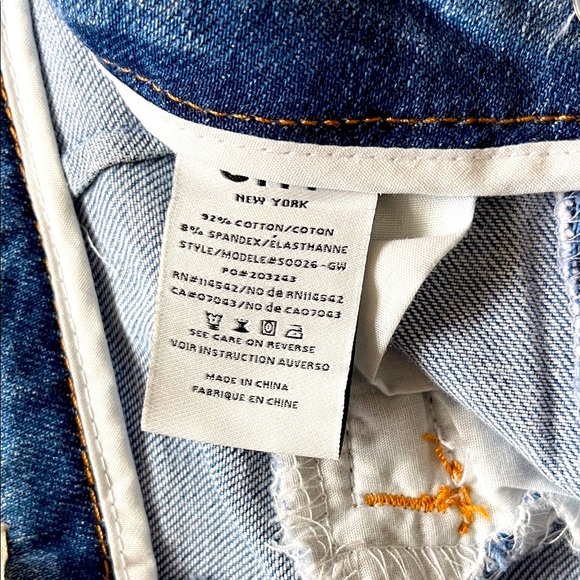 Oat New York Cloud Luxe Denim Classic Cotton High Waist Blue Jean Shorts Sz 27 - Picture 10 of 13